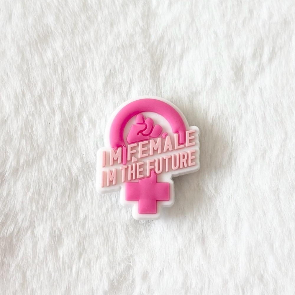 5/$15 🩷 MUST BUNDLE CROCS I’m Female I’m The Future Feminist Jewelry Charm